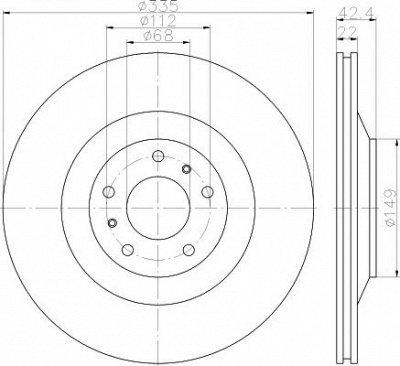 HELLA PAGID 8dd355115461 -  Тормозной диск